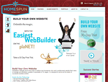 Tablet Screenshot of homespunwebsites.com